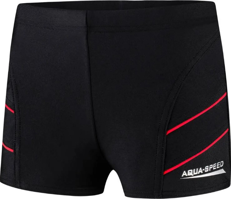 Плавки-боксери Aqua Speed ANDY для хлопців чорний/червоний, фото 1