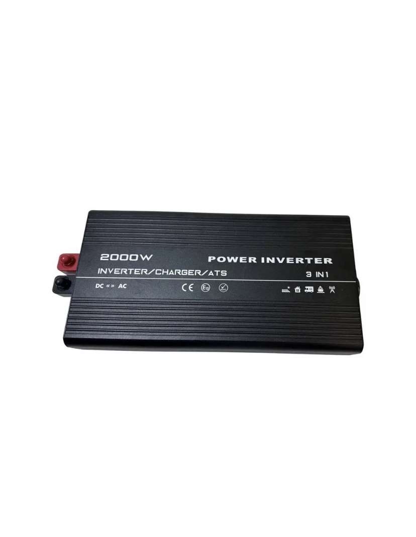 Інвертор із чистою синусоїдою 12 V на 220 V RSC2000P 2000 W (макс.4000W) із зарядкою 20 А + функція ATS+USB