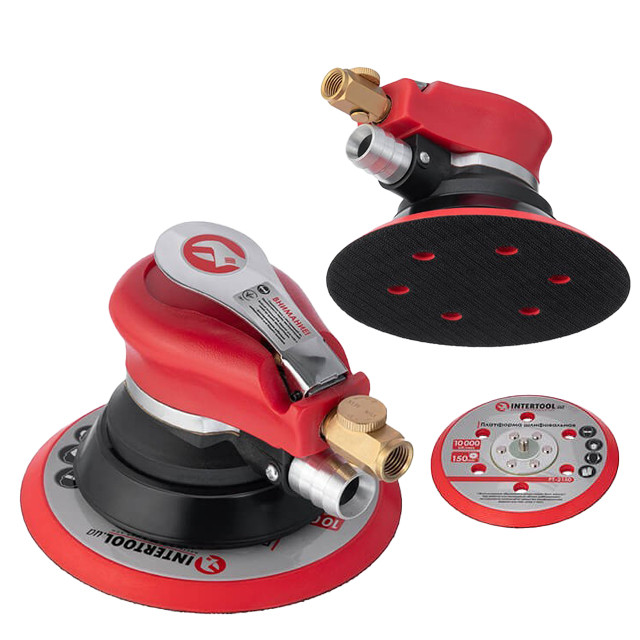 Шліфувальна пневматична ексцентрикова 150 мм. INTERTOOL PT-1007, фото 1