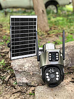 Камера Видеонаблюдения уличная v380 4G сим PTZ solar с солнечной панелью LS