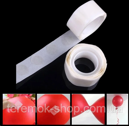 Клейові краплі гель-крапки прозорі для повітряних для кульок 100 штук