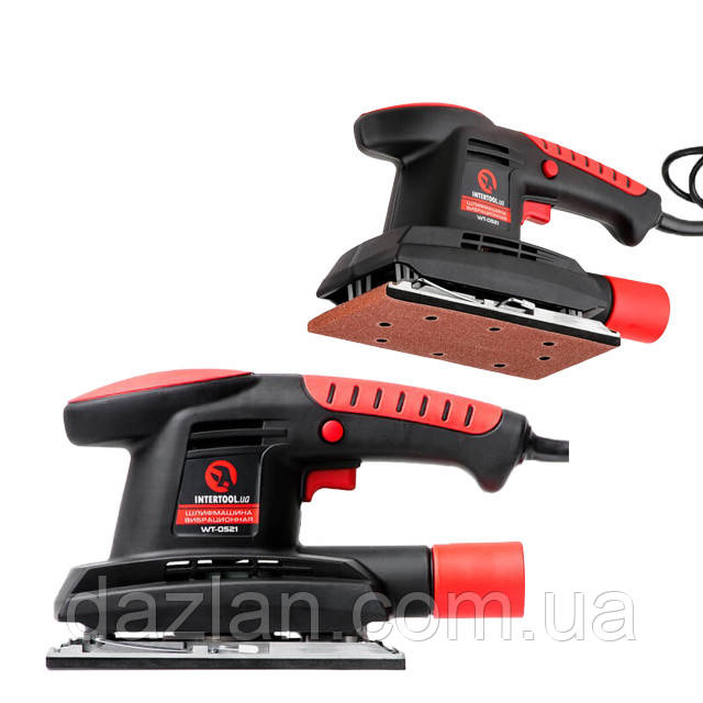 Шліфмашина вібраційна 200 Вт, 11000 кол./хв, платформа 187*90 мм INTERTOOL WT-0521