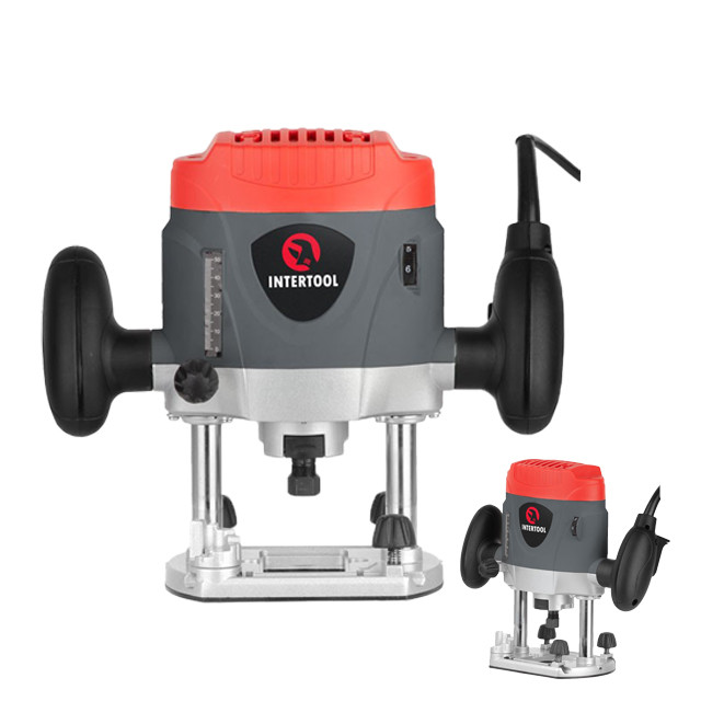 Фрезер, 1200 Вт, 8000-28000 об/хв, цанга 6/8 мм, макс глибина 52 мм INTERTOOL DT-0950, фото 1