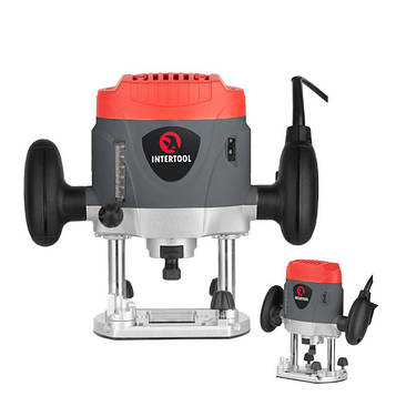 Фрезер, 1200 Вт, 8000-28000 об/хв, цанга 6/8 мм, макс глибина 52 мм INTERTOOL DT-0950