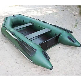 Моторний надувний човен для риболовлі 2-х місний Тура ЛТ-270МЕ зі слань-килимком. Човен для двох