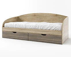 Ліжко з ортопедичним матрацом Комфорт + ящики сонома трюфель (194х85з80 см) Еверест