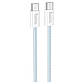 USB кабель Type-C на Type-C HOCO Source 60W charging data cable (1m, PD2.0, 60W, 20V 3A). Blue, фото 3