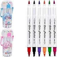 Набір двосторонніх маркерів для малювання 18 кольорів 233-18 у пластиковому боксі купити дешево оптом в інтернет-магазині