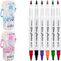 Набір двосторонніх маркерів для малювання 24 кольори 233-24 у пластиковому боксі  купити дешево оптом в інтернет-магазині