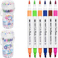 Набір маркерів двосторонніх для малювання 24 кольори 259-24 у пластиковому боксі  купити дешево оптом в інтернет-магазині