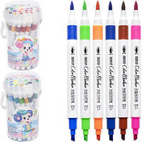 Набір маркерів двосторонніх для малювання 36 кольорів 259-36 у пластиковому боксі купити дешево оптом в інтернет-магазині