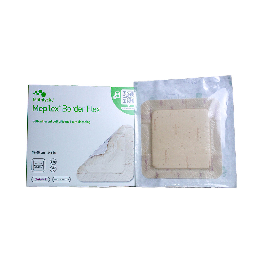 Mepilex Border Flex 15x15 cm • 6x6 in - універсальна Багатофункціональна губчаста пов'язка