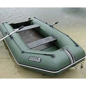 Надувний гумовий човен 4-х місний для риболовлі, відпочинку, туризму Тура ЛТ-310В під мотор зі слань-книжкою