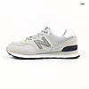 Чоловічі кросівки New Balance 574 Light Grey (Світло Сірі) Взуття Нью Беланс 574 замша сітка демісезон, фото 5