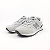 Чоловічі кросівки New Balance 574 Light Grey (Світло Сірі) Взуття Нью Беланс 574 замша сітка демісезон, фото 4