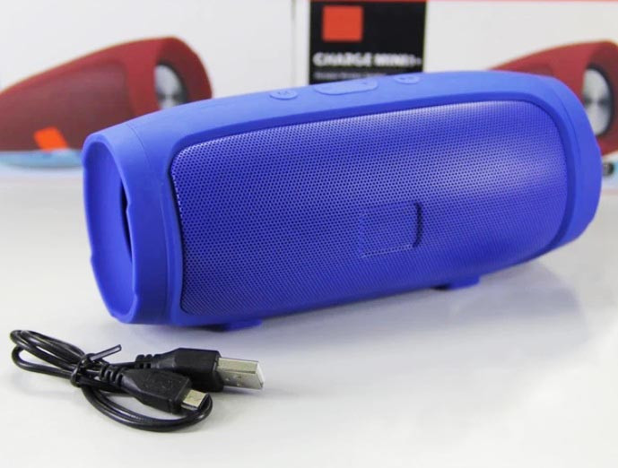 Портативна Bluetooth колонка Сharge mini 3+ акумуляторна переносна блютуз із вологозахистом бумбокс Синя