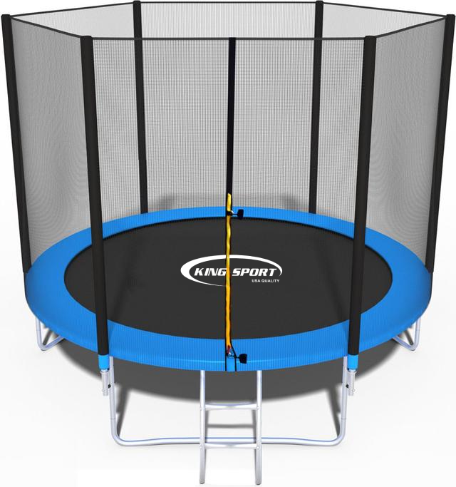 Батут 252см King Sport сіткою + Подарунок драбина !