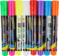 Крейдяні маркери флуоресцентні (5мм, набір 8 кольорів) Xinlu Window XL-188