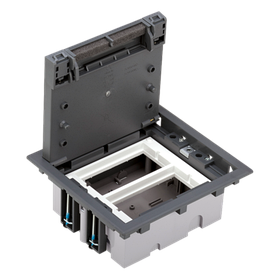 Лючок підлоговий Simon на 4 розетки K45 2хCIMA глибина 70-105 мм 170х155 мм