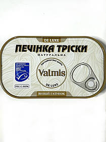 Печінка тріски натуральна Valmis De Luxe 120 грамів Латвія