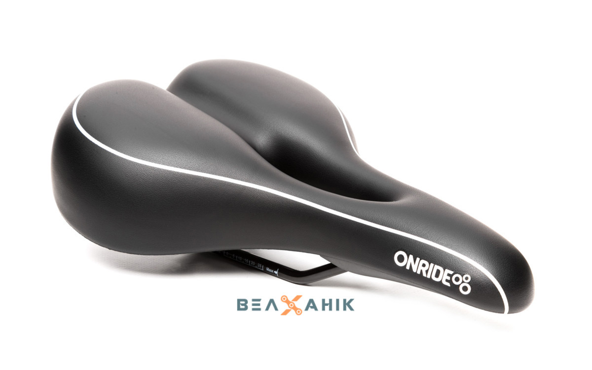 Сідло комфортне ONRIDE Divan 282x188 мм сталеві рамки чорне