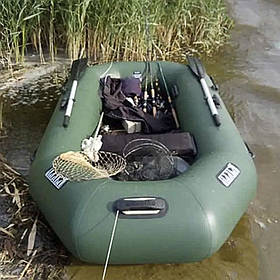 Гумовий надувний човен для 4 осіб для риболовлі та відпочинку ЛТ-310СТ зі слань-килимком. Човен чотиримісний