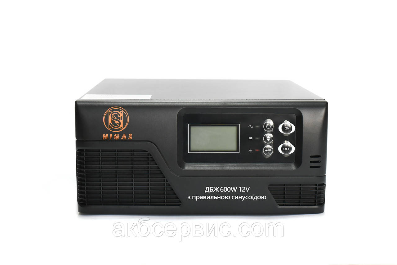 ДБЖ з правильною синусоїдою NIGAS NGS-0612 600W, 12V, фото 1