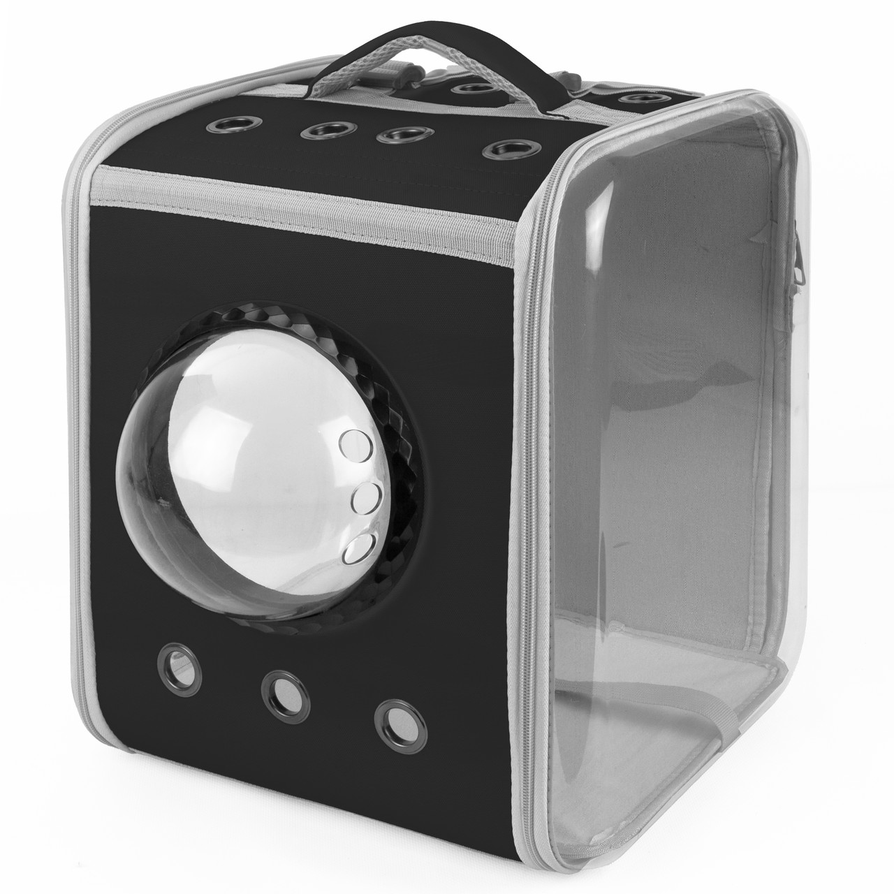 Рюкзак - переноска для котів та собак 39х30х34 CosmoPet CP-28 Black, фото 1