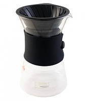 Пуровер Hario V60 Drip Decanter (Hario набор Декантер-пуровер для заваривания кофе 02, фильтры 40 шт ложка)