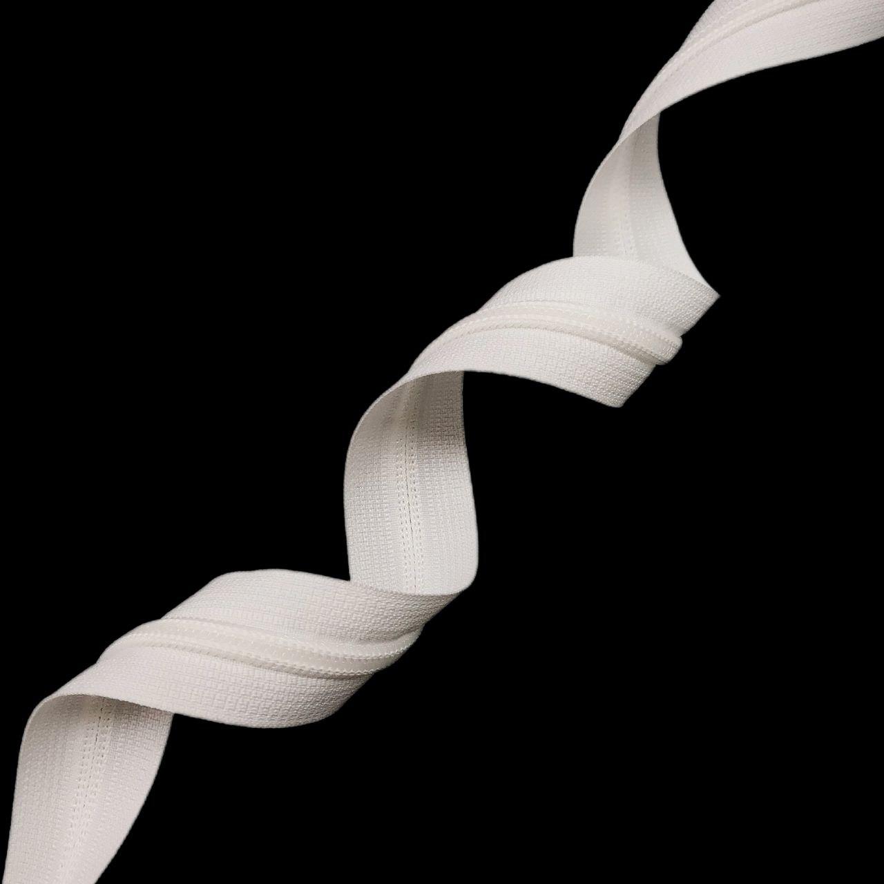 Спіральна блискавка ykk 8 рулонна на відріз без бігунка колір білий 501, фото 1