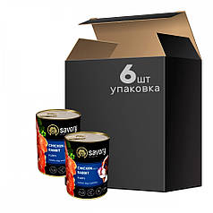Упаковка вологого корму Savory Dog All breeds Puppy для цуценят (кролик/курка) 6 шт.*400г