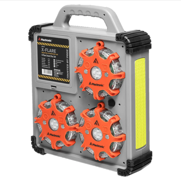 Комплект Акумуляторних Ліхтарів Mactronic X-Flare (30 Lm) Red/Blue/Amber Recharg 12v/220V Magnetic (PSD0112)