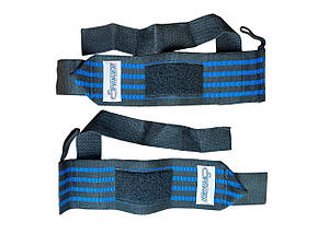 Напульсник еластичний для важкої атлетики з лямкою для тяги Sprinter TA6 чорно-синій