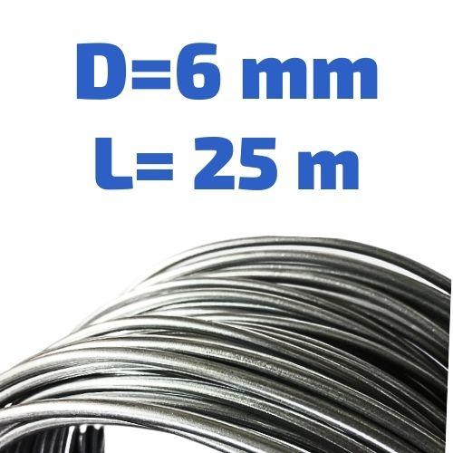 Гальмівна трубка. Бухта 6 мм 25 метрів. Сталь з PVF покриттям, фото 1