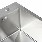 Кухонна мийка Platinum Handmade 4545 нержавіюча круглий сифон 3.0/0.8, фото 4