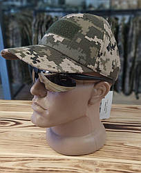 Тактична бейсболка з липучкою для патчів і шевронів спереду піксель