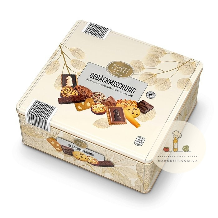 Печиво асорті Finest Bakery Gebackmischung, металева коробка Німеччина 800 г.