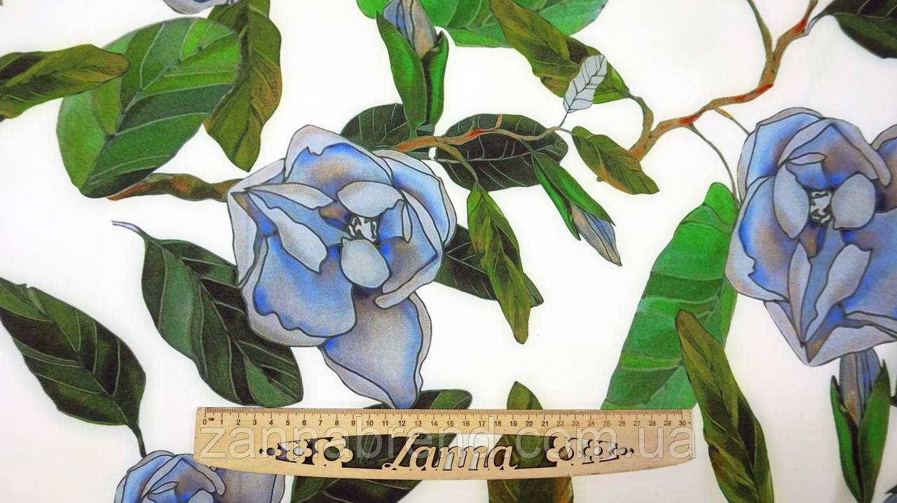 Тканина супер-софт колір молочний "Літній подих", фото 1