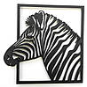 Панно 3D декоративне з об'ємом 15 мм для стін, Зебра, 60 х 60 см, Чорний, фото 5