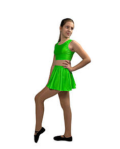 Танцювальна спортивна спідниця салатова, біфлекс