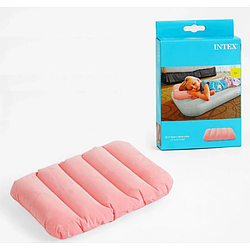 Надувна подушка Intex 68676 DOWNY PILLOW 43 х 28 х 9 см Рожева