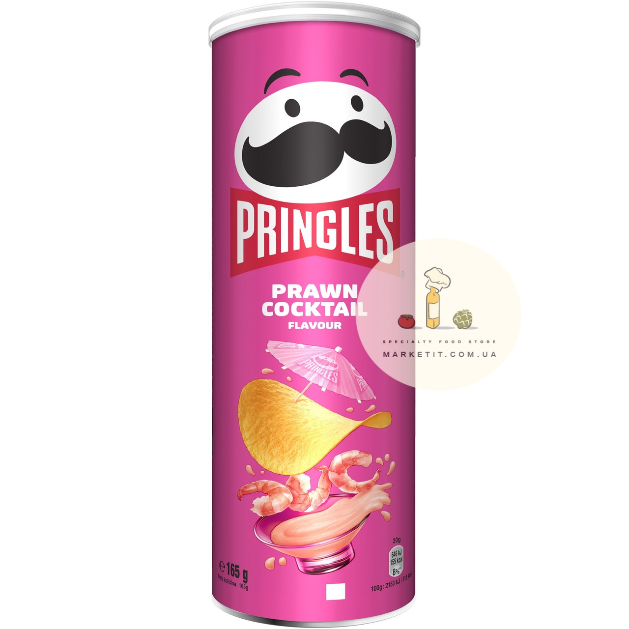 Чипси картопляні Pringles Prawn Cocktail Flavour, зі смаком креветки 165 г.