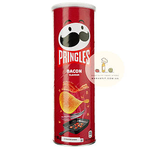Чипси картопляні Pringles Bacon Flavour, зі смаком бекону 165 г.