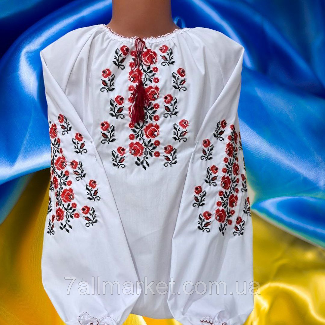 Блузка-вишиванка підліткова на дівчинку 122-146 см (3кв) "VYSHYVANKA" недорого від прямого постачальника