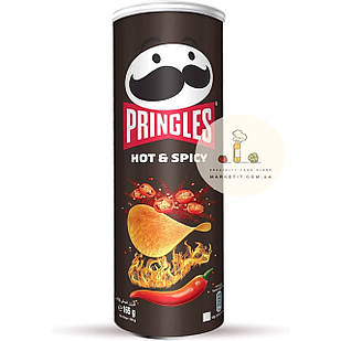 Чипси картопляні Pringles Hot&ppicy, пікантні з перцем 165 г.