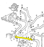 Трубка помпи 030121065C Seat, VW  з нержавійки - ДОВІЧНА ГАРАНТІЯ, фото 3