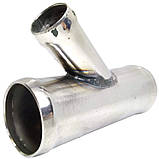 Трійник 34x20  мм тосольний ∠45° з нержавіючої сталі, фото 2