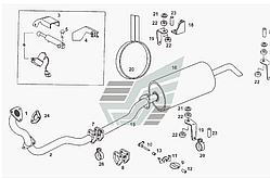Труба глушника ЕТАЛОН Е-1 середня довга d=60 (264349200142) з нержавіючої сталі