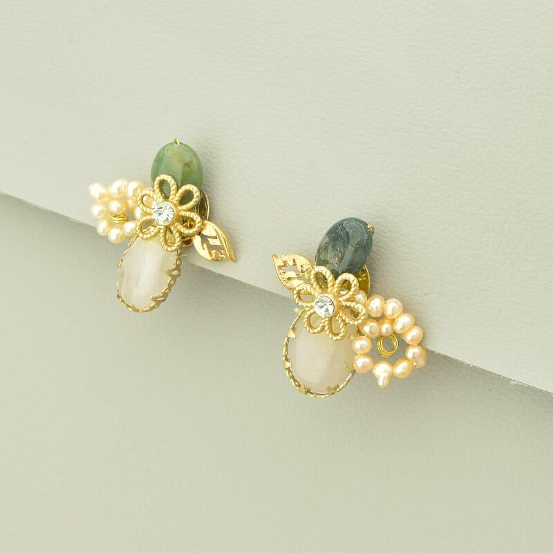 Сережки 'Hand Made' Перли Біжутеріальний сплав