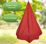 Тент дощовик для підвісного крісла качелі круглого, чохол для садової гойдалки одномісної, навіс від дощу для гойдалки, фото 3